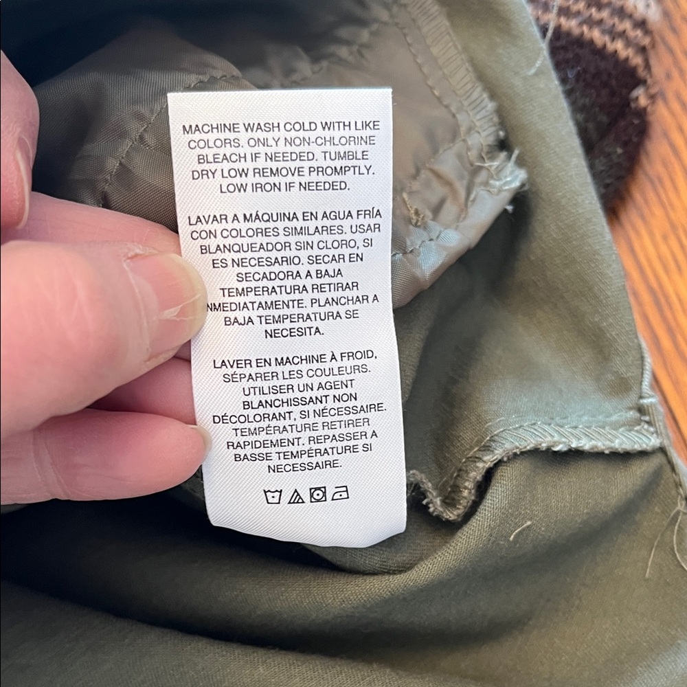 Oversized Thread And Supply Button Front Olive Sh… - image 5